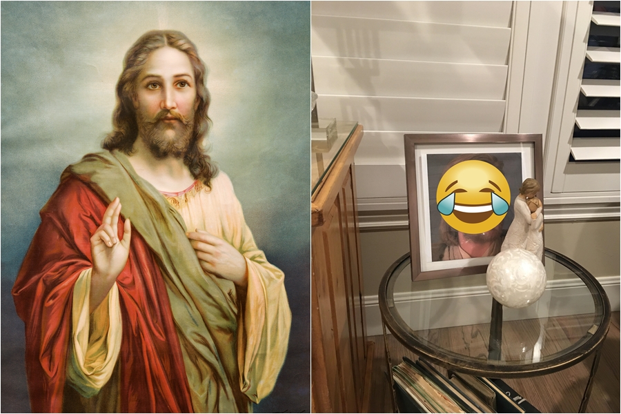 Kanadský žert jako z&nbsp;učebnice. Syn mamince doma vyměnil všechny fotky Ježíše. Za koho?