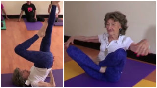 Nejstarší učitelka jógy na&nbsp;světě. Paní je v&nbsp;98 letech neuvěřitelně ohebná