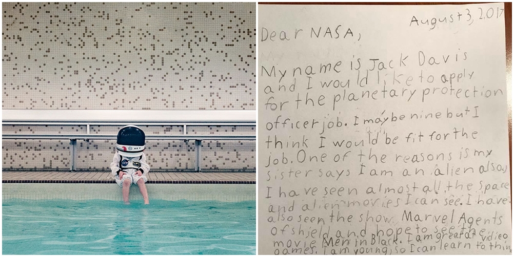 Chlapec (9) se ucházel o&nbsp;práci v&nbsp;NASA. Dostal krásnou odpověď, která vás pobaví
