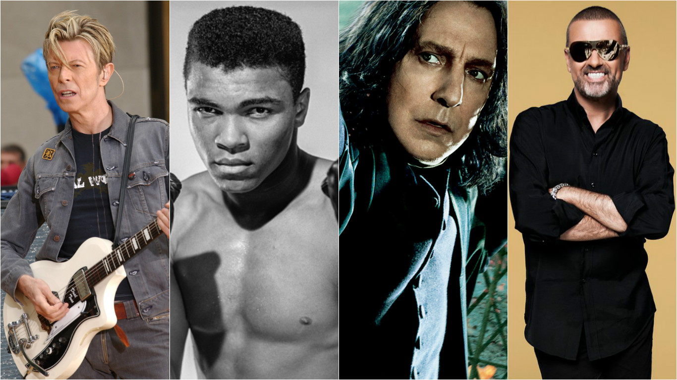 Bowie, Ali, profesor Snape nebo Michael. Tyhle legendy v roce 2016 odešly do hvězdného nebe