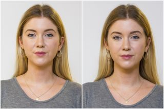 Žena se nejprve nalíčila 20 produkty, poté jich použila jen 5. Poznáte rozdíl?