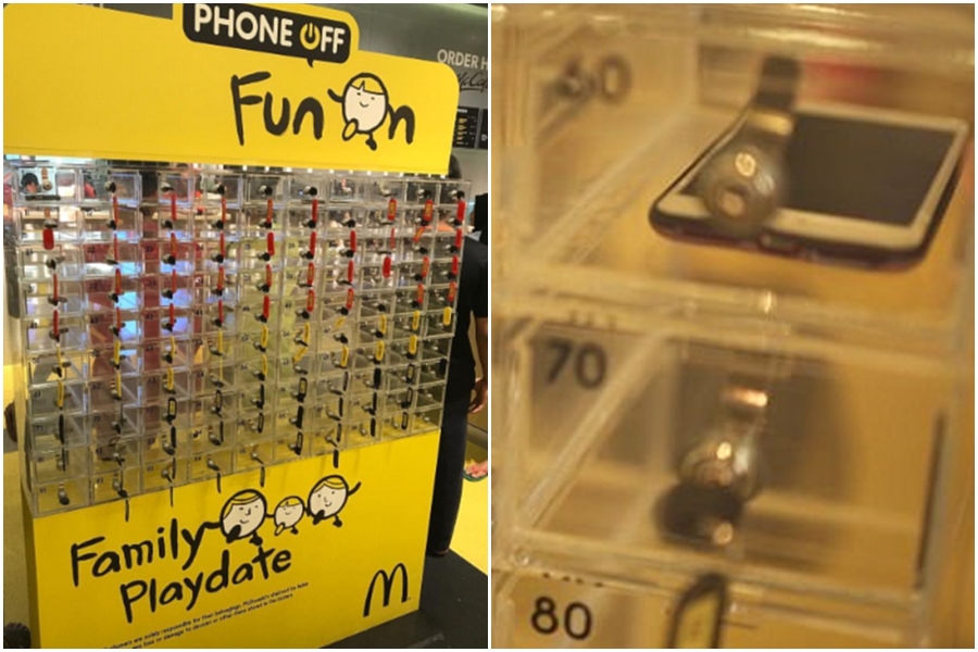 Méně mobilů, více zábavy. Pobočka McDonald’s zavedla skříňky pro odkládaní telefonů