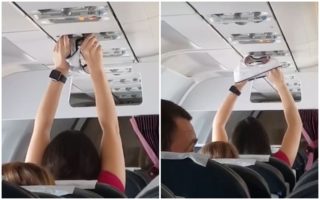 VIDEO: Je to možné? Žena na&nbsp;palubě letadla sušila kalhotky
