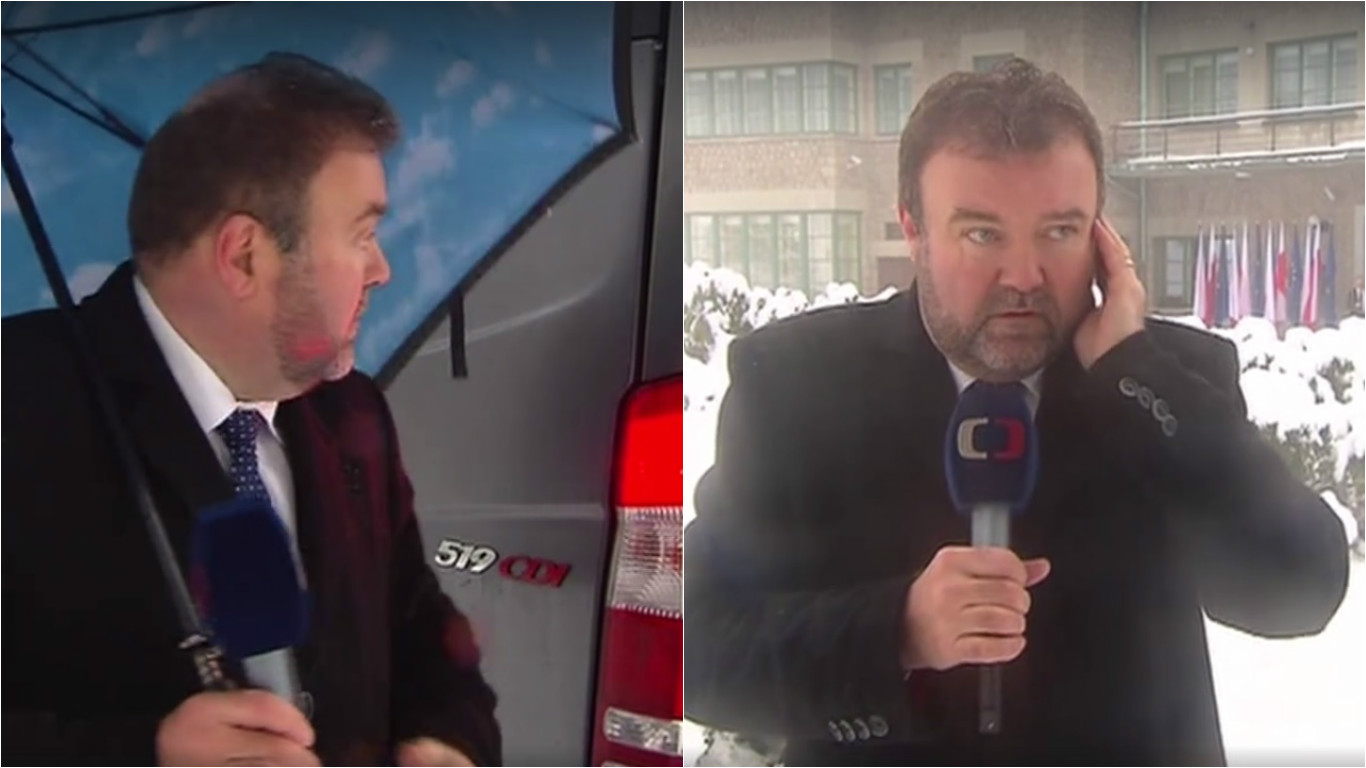 Horké chvilky reportéra ČT: Těsně před živým vstupem se proti němu všechno spiklo. VIDEO