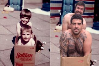 Krásné gesto pro&nbsp;rodiče: Bráchové přefotili svoje fotky z&nbsp;dětství