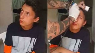 VIDEO: Chlapec chtěl okrást majitele tetovacího salónu, ten mu za trest potetoval čelo