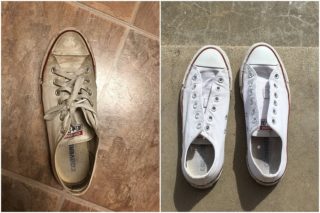 Geniální! Dívka přišla s&nbsp;návodem, jak vrátit zašlým teniskám původní bělost