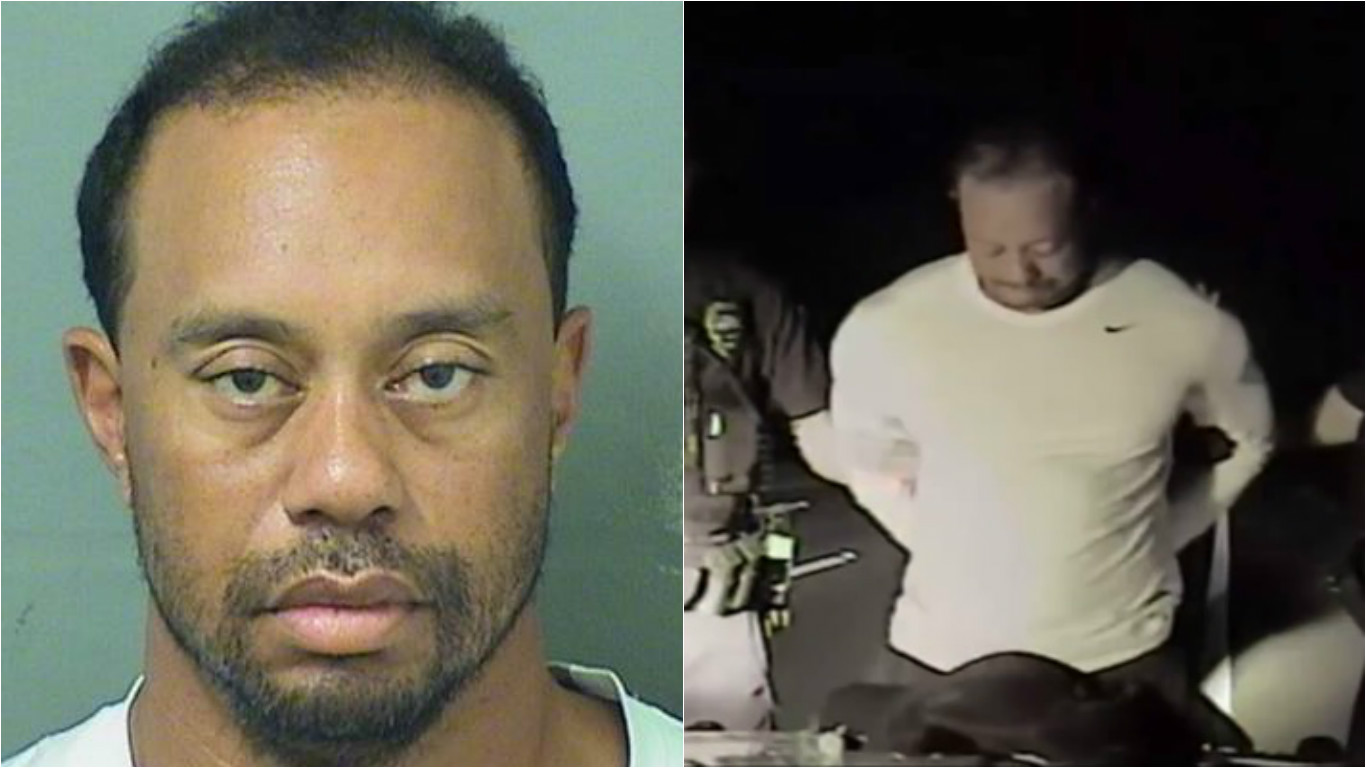 Golfista Tiger Woods neušel rovně ani krok! Před jízdou nepil, byla to reakce na&nbsp;léky. VIDEO