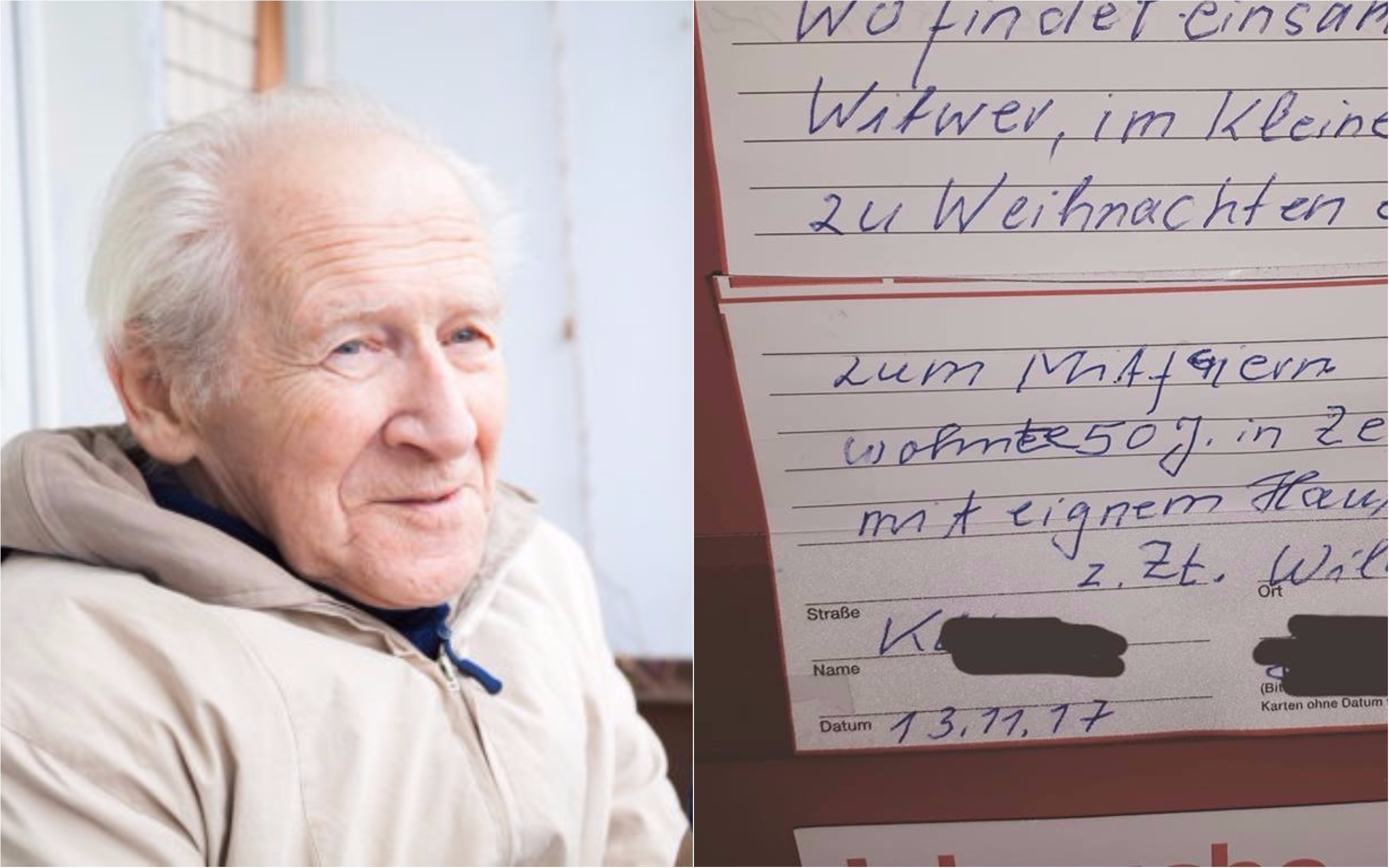 Osamělý děda nechtěl být na Vánoce sám. Jeho inzerát dojal tisíce lidí!