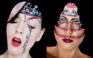 GALERIE: Inspirace nejen na&nbsp;Halloween. Žena na&nbsp;svém obličeji vytváří neuvěřitelné kresby