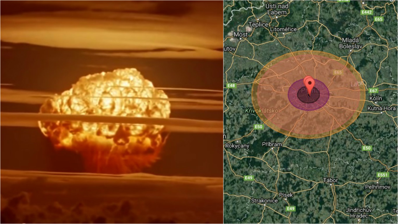 Přežili byste jadernou válku? Stačí do této MAPY zadat bydliště