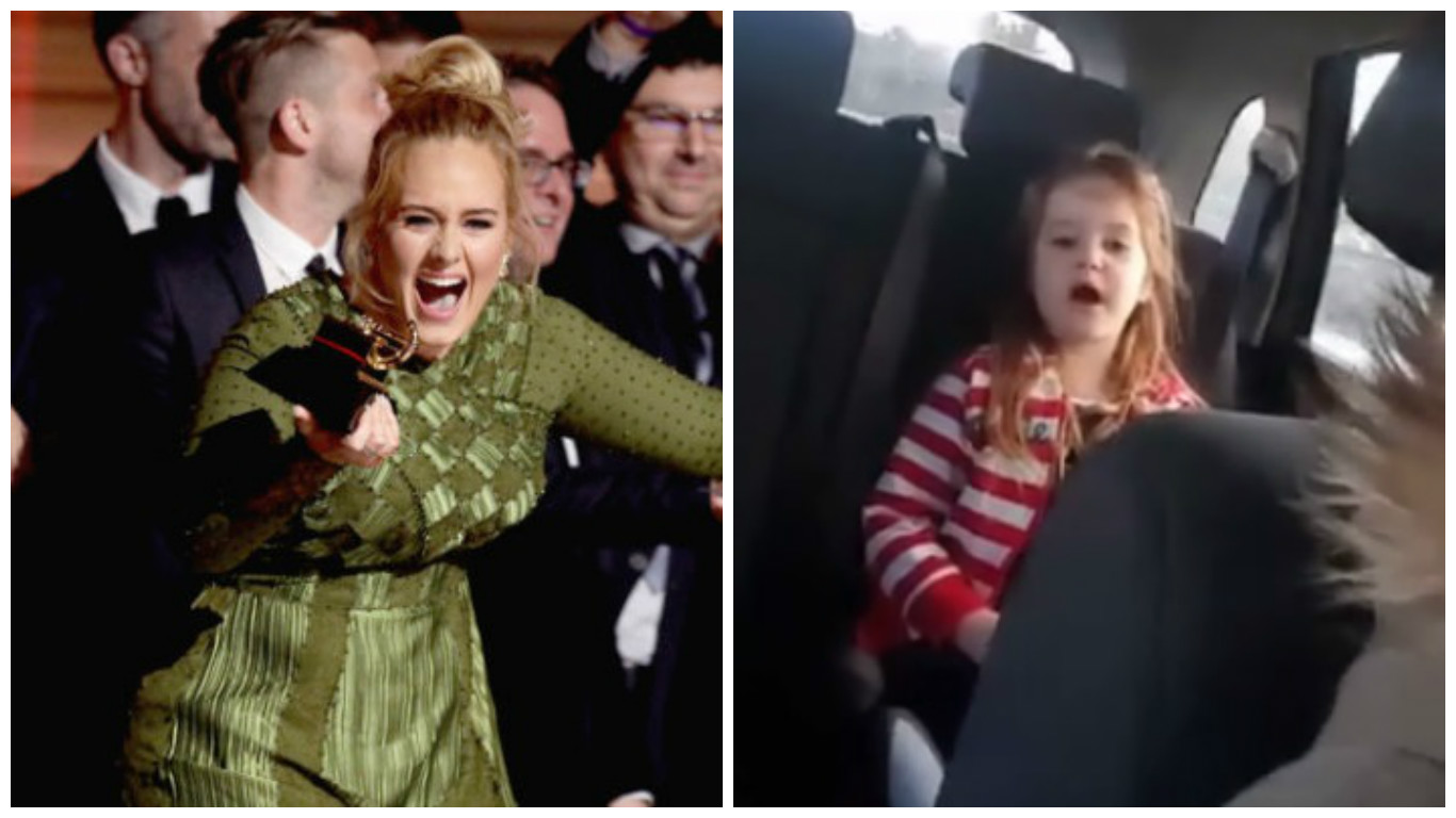 VIDEO: Holčička (4) si zazpívala v autě písničku Adele. Hvězda má vážnou konkurenci!